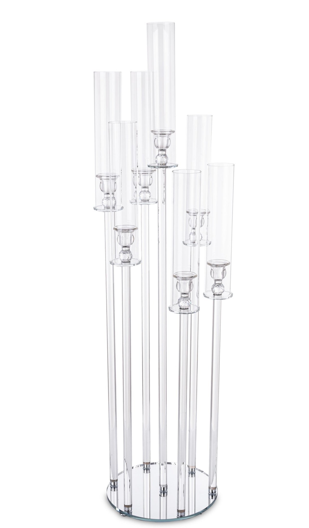 Świecznik szklany 7-ramienny