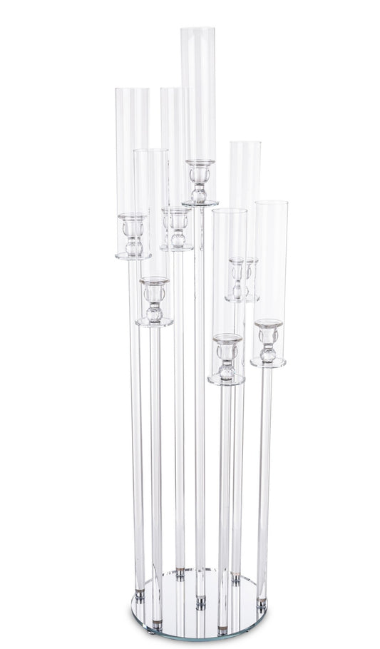 Świecznik szklany 7-ramienny