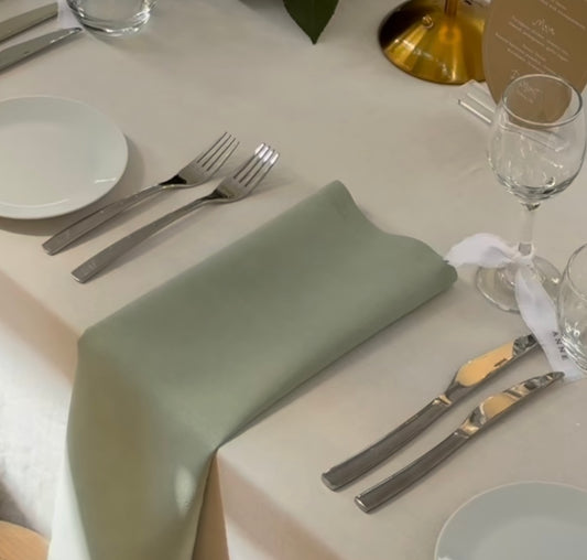 Serweta materiałowa, oliwkowa zieleń / szałwiowa